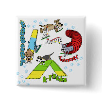 Cartoon Dog Agility Button