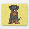 Cartoon Dog Rottweiler Mousepad