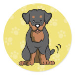 Cartoon Dog Rottweiler Sticker