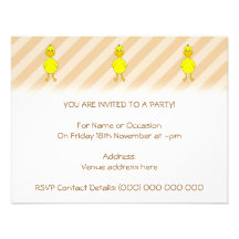 Cartoon Duck. Personalised Announcements