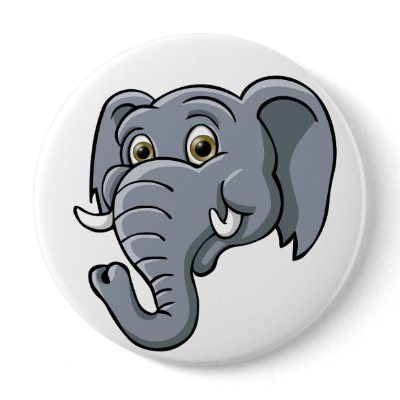 Cartoon Elephant Button by RandomGames