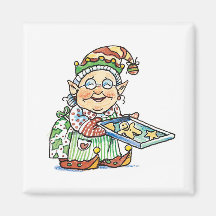 Cartoon Elf Fridge Magnet
