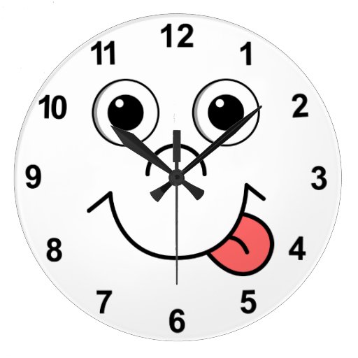 Cartoon face wall clock