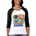 Cartoon Farm Animals - I'd rather be farming! T-shirt