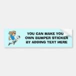 Cartoon Female Soccer  Star T-shirts and Gifts Bumper Sticker