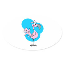 Cartoon Flamingo Stickers