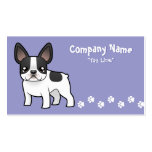 Cartoon French Bulldog Business Card Template