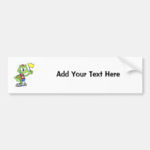 Cartoon Frog Athlete Bumper Stickers