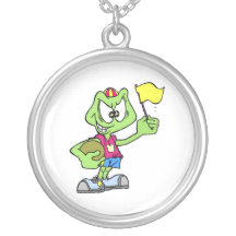 Cartoon Frog Athlete Personalized Necklace