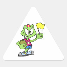 Cartoon Frog Athlete Sticker