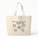 Cartoon Funny Face Eyes Tote Bag
