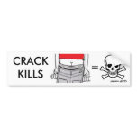 cartoon-generationy, skull, CRACK KILLS, =, Jen... bumper stickers