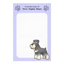 Cartoon Giant/Standard/Miniature Schnauzer Customised Stationery