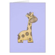 Cartoon Giraffe Greeting Cards