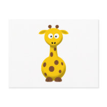 Cartoon Giraffe Post Card