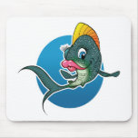 Cartoon Girl Fish Mouse Pads