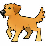 Cartoon Golden Retriever photo sculptures