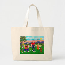 Cartoon Golfers - For the Love of Golf Bags