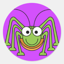 Cartoon Grasshopper Sticker