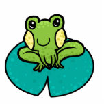 cartoon green speckled frog photo sculpture photo sculptures