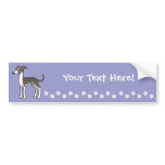 Cartoon Greyhound / Whippet / Italian Greyhound bumper stickers