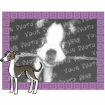 Cartoon Greyhound / Whippet / Italian Greyhound photo sculptures