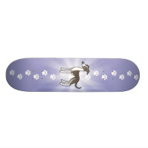 Cartoon Greyhound / Whippet / Italian Greyhound Skateboard
