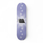 Cartoon Guinea Pig (long hair) skateboards