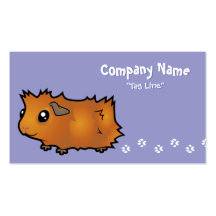 Cartoon Guinea Pig (scruffy) Business Card