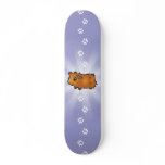 Cartoon Guinea Pig (scruffy) skateboards