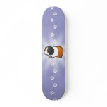 Cartoon Guinea Pig (smooth hair) skateboards