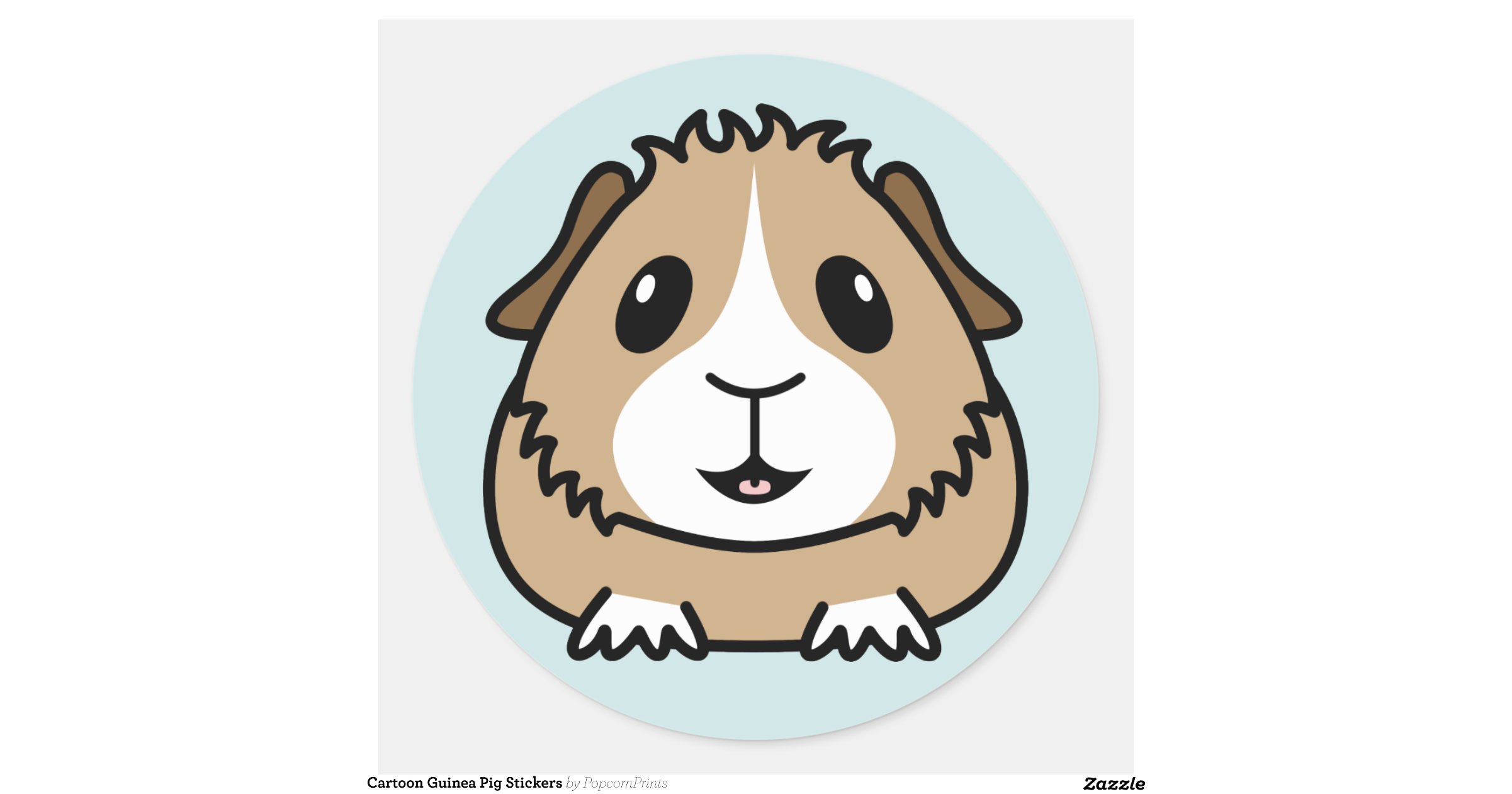 Cartoon Guinea Pig Stickers | Zazzle