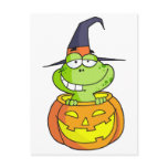 Cartoon Halloween Frog postcards