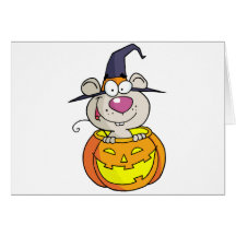 Cartoon Halloween Mouse Cards
