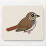 Cartoon Hermit Thrush Mousepad