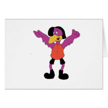 Cartoon Hip Hop Bird Greeting Card