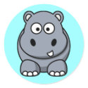 Cartoon Hippo sticker