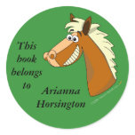 Cartoon Horse Bookplate Template