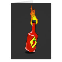 Cartoon Hot Sauce Card