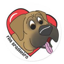 Cartoon I Love my Fila Brasileiro