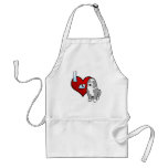 Cartoon I Love my Old English Sheepdog aprons