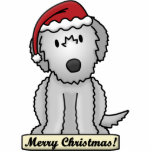 Cartoon Irish Wolfhound Christmas Ornament photo sculptures