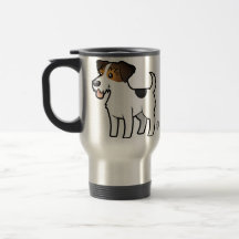 Cartoon Jack Russell Terrier Mugs