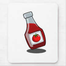 Cartoon Ketchup Bottle Mousepad