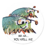 Cartoon Krill Funny Stickers - Customise Text