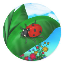 Cartoon Lady Bug Stickers