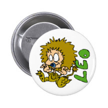 Cartoon Leo Button