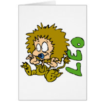 Cartoon Leo Greeting Card