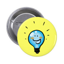 Cartoon light bulb character buttons