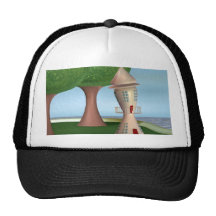 Cartoon Lighthouse By The Sea Hat